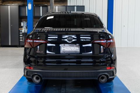 2022-Up Volkswagen Jetta GLI 2.0 TSI T304 Stainless Steel 3 Inch Cat-Back 2.5 Inch Dual Split Rear with Carbon Fiber Tips Street Profile MBRP
