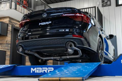 2022-Up Volkswagen Jetta GLI 2.0 TSI T304 Stainless Steel 3 Inch Cat-Back 2.5 Inch Dual Split Rear with Carbon Fiber Tips Street Profile MBRP