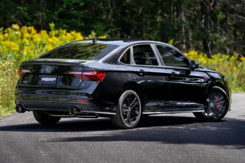 2022-Up Volkswagen Jetta GLI 2.0 TSI T304 Stainless Steel 3 Inch Cat-Back 2.5 Inch Dual Split Rear with Carbon Fiber Tips Street Profile MBRP