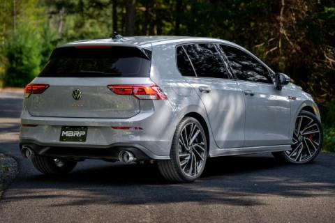 2022-Up Volkswagen Golf GTI MK8 T304 Stainless Steel 3 Inch Cat-Back 2.5 Inch Dual Split Rear with Carbon Fiber Tips MBRP