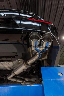 2021-Up Hyundai Elantra N-Line 1.6L Armor Pro 3 Inch Axle-Back Single Rear Exit with Dual Outlet Carbon Fiber Tip MBRP