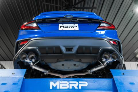 22-Up Subaru WRX 2.4L T304 Stainless Steel 2.5 Inch Axle-back Dual Split Rear Quad CF Tips MBRP