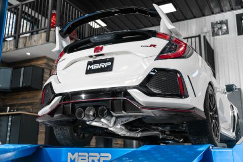 2017-2021 Honda Civic Type R 2.0L T304 Stainless Steel 3 Inch Cat-Back Triple Rear Outlet Burnt End Tips MBRP