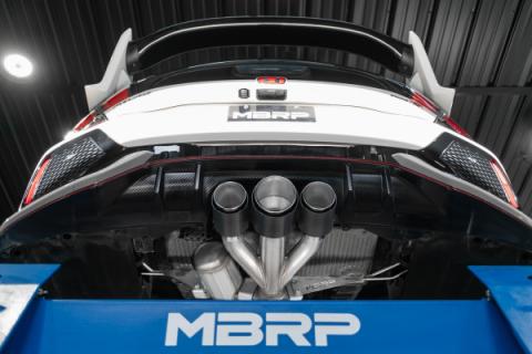 2017-2021 Honda Civic Type R 2.0L T304 Stainless Steel 3 Inch Cat-Back Triple Rear Outlet Burnt End Tips MBRP