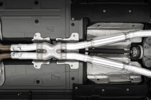 15-23 Dodge Challenger Aluminized Steel 3 Inch Dual Cat Back Quad Tips (Street Version) Exhaust System MBRP