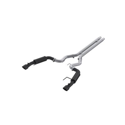 2024-Up For Mustang GT S650 5.0L Race Version Armor BLK Black-Coated AL 3 Inch Cat-Back Dual Split Rear With Black Tips MBRP