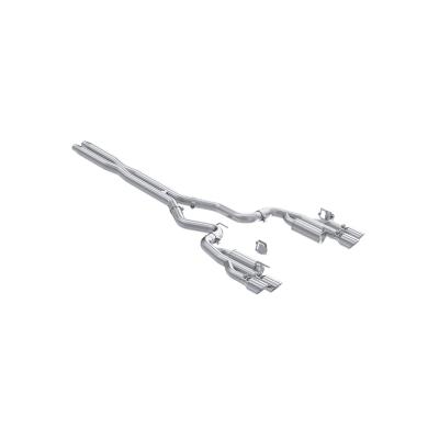 24-Up Ford Mustang GT 5.0L, Armor Pro T304 Stainless Steel 3 Inch Cat-Back Dual Split Rear with Quad Tips, Race Profile MBRP