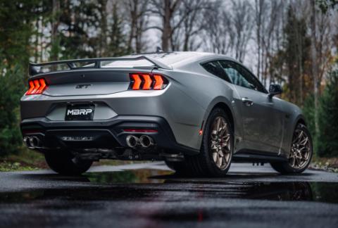 24-Up Ford Mustang GT 5.0L, Armor Pro T304 Stainless Steel 3 Inch Cat-Back Dual Split Rear with Quad Tips, Race Profile MBRP