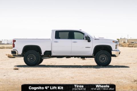 Cognito 4-Inch Elite Lift Kit with Elka 2.5 reservoir shocks for 20-22 Silverado/Sierra 2500/3500 2WD/4WD