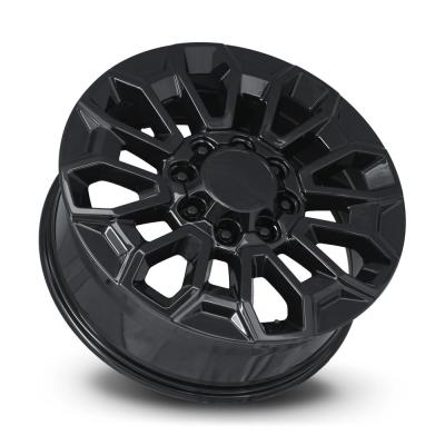 FR 277 22X8.5 8X180 +44 Hb 124.1 Chevrolet High Country 2500 Gloss Black With Cap Factory Reproductions