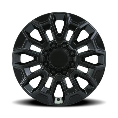 FR 277 22X8.5 8X180 +44 Hb 124.1 Chevrolet High Country 2500 Gloss Black With Cap Factory Reproductions