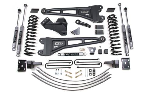 6 Inch Lift Kit w/ Radius Arm Ford F250/F350 Super Duty 05-07 4WD Gas 4 Inch Block Add A Leaf with Overload NX2 Nitro
