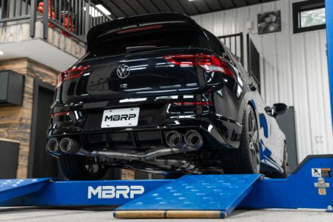 2022-Up Volkswagen Golf R MK8 T304 Stainless Steel 3 Inch Cat-Back Quad Split Rear Valve Delete MBRP
