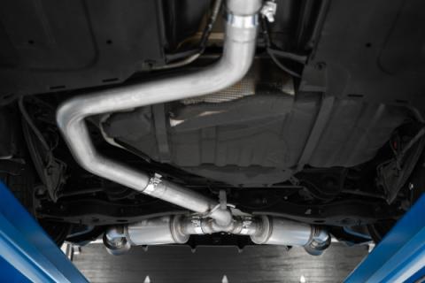 3 inch Cat-Back Dual Split Rear (2) 5 inch OD Tips Included 19-22 Hyundai Veloster N Aluminized Steel MBRP