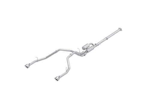 2025 Ram 1500 3.0L SST SO Armor Pro 3 inch Cat-back 2.5 Inch Dual Split Rear Exhaust with Polished Tips MBRP
