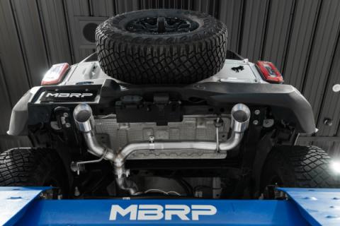 21-Up Ford Bronco 2.3L/2.7L EcoBoost 2/4-Door Black-Coated Aluminized Steel 3 Inch Cat-Back Dual Split Rear MBRP