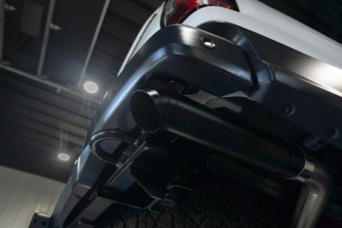 24-Present Ford Ranger Raptor 3.0L EcoBoost, Armor BLK 3-Inch Axle-Back Dual Rear Turn-Down MBRP