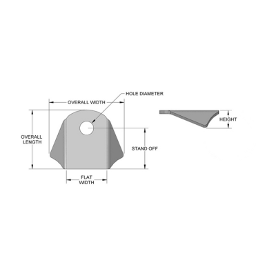 Trick Tab With 5/16 Inch-18 Nut SDHQ Offroad