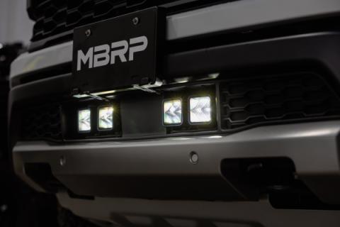 24-Up Ford Ranger Raptor Bumper Light Kit Amber Flood Beam MBRP
