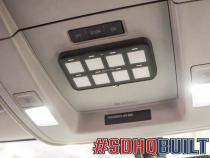18-20 GM 2500/3500 Switch Pros 9100 Overhead Keypad Mount W/O Sunroof W/O Power Sliding Rear Window With Garage Door Opener Grey Color Panel SDHQ Offroad