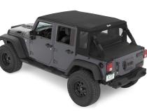 Jeep Wrangler Halftop Soft Tops For Jeep 2007-2018 Wrangler JK 4 Door Black Premium Twill Bestop