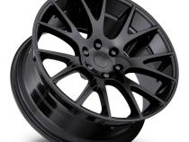 22X10 6X5.5 +25.4 HB 77.8 Truck Hellcat Gloss Black With Cap Factory Reproductions