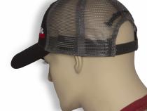 Power Hat Twill/Mesh Black/Gray/WhiteRed Curved Bill Snap Backstrap Banks Power