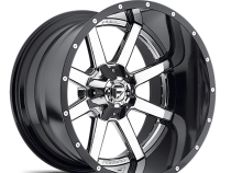 Aluminum Wheels 20X10 Maverick D260 5 On 139.7/5 On 150 Chrome/Gloss Black Lip 110.1 Bore -19 Offset Fuel Off Road Wheels