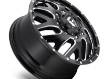 Dually Wheels 22X8.25 Triton Dually D581 8 On 165.1 Gloss Black Milled 121.5 Bore 105 Offset Mesh Spoke Front Dually Fuel Off Road Wheels