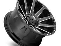 Aluminum Wheels 22X12 Contra D615 5 On 114.3/5 On 127 Gloss Black/Milled 78.1 Bore -44 Offset Multi Spoke Fuel Off Road Wheels