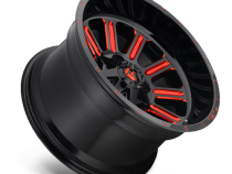 Aluminum Wheels 20X9 Hardline D621 5 On 114.3/5 On 127 Gloss Black/Candy Red 78.1 Bore 1 Offset Fuel Off Road Wheels