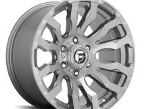 Aluminum Wheels 20X10 Blitz D693 5 On 127 Brushed Gunmetal Gray Tinted Clear 71.5 Bore -18 Offset Multi Spoke Fuel Off Road Wheels