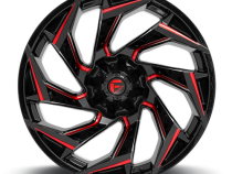 Aluminum Wheels 20X10 Reaction D755 5 On 114.3/5 On 127 Gloss Black Milled Red Tint 78 Bore -18 Offset Fuel Off Road Wheels