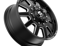 Dually Wheels 22X8.5 FF09D Dually DE09 BK 10 On 225 Matte Black Milled 170.1 Bore 105 Offset Front Dually Fuel Off Road Wheels