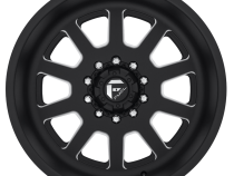 Dually Wheels 24X12 FF09D Dually DE09 Super Single BK 10 On 170 Matte Black Milled 125.1 Bore -50 Offset Front Dually Fuel Off Road Wheels