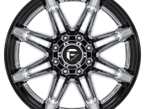 Aluminum Wheels 22X12 Brawl FC401PB 6 On 135 Chrome/Gloss Black Lip 87.1 Bore -44 Offset Fuel Off Road Wheels