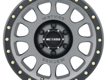 Aluminum Wheels 16x8 NV MR305 Bolt Pattern 6 On 139.7 Offset 0 Lip Size 1.57 Titanium TT Matte Black Lip Method