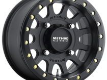 Aluminum Wheels 15x10 MR401 Beadlock UTV Bolt Pattern 4 On 136 Offset 25 Lip Size 2.05 Matte Black MB Method