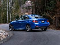 2017-2021 BMW M240i 3.0L 3.0 Inch Axle-Back Dual Rear Exit T304 Stainless Steel with Carbon Fiber Tips MBRP