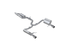 2017-19 Volkswagen Golf Sportwagen and Alltrack 1.8T Armor Pro T304SS 3 Inch Cat-Back, 2.5 Inch Dual Split Rear, Factory Through Bumper MBRP