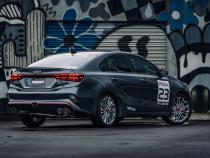 22-24 Kia Forte GT 1.6L Turbo T304 Stainless Steel 2.5 Inch Axle-Back Dual Split Rear with Quad Carbon Fiber Tips Armor Pro MBRP