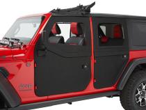 Full Fabric Doors Jeep '20-26 Gladiator '18-26 Wrangler JL Rear Black Diamond Bestop