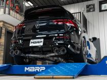 2022-Up Volkswagen Golf R MK8 T304 Stainless Steel 3 Inch Cat-Back Quad Split Rear Carbon Fiber Tips Valve Delete MBRP
