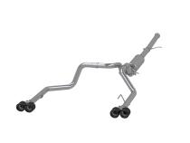 3.0 inch Cat-Back 2.5 inch Dual Split Rear Quad Carbon Fiber Tips 4.0 inch OD 19-up Silverado/Sierra 1500 Dual Out MBRP