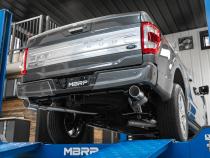 21-Up Ford F-150 Black Coated Aluminized Steel 3 Inch Cat-Back 2.5 Inch Dual Split Rear Exhaust System MBRP
