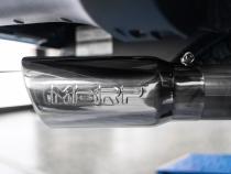 Ford 4 Inch Exhaust Resonator Back Single Side Exit Armor BLK For 17-Up Ford F250/F350 MBRP