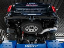 2020-2023 Chevrolet/GMC 2500/3500 HD 6.6L Duramax EC/CC Armor Lite Aluminized Steel 5 Inch Filter Back Single Side Exit MBRP