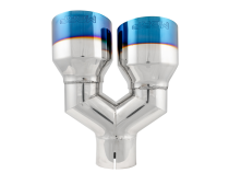 T304 Stainless Steel Burnt End Tip Pro Series 2.5 Inch ID Dual 4 Inch OD Out 9.55 Inch Length Single Wall MBRP