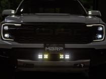 24-Up Ford Ranger Raptor Bumper Light Kit Amber Flood Beam MBRP